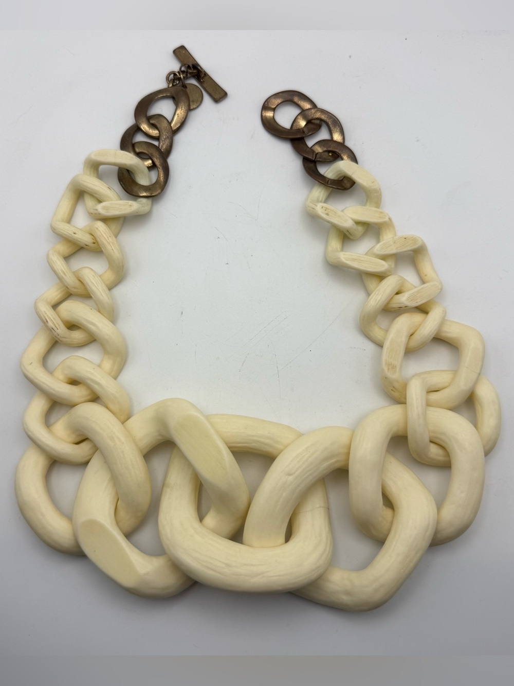 Vintage Ivory Link Statement Necklace